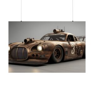 Steampunk Racecar - Matte Horizontal Posters